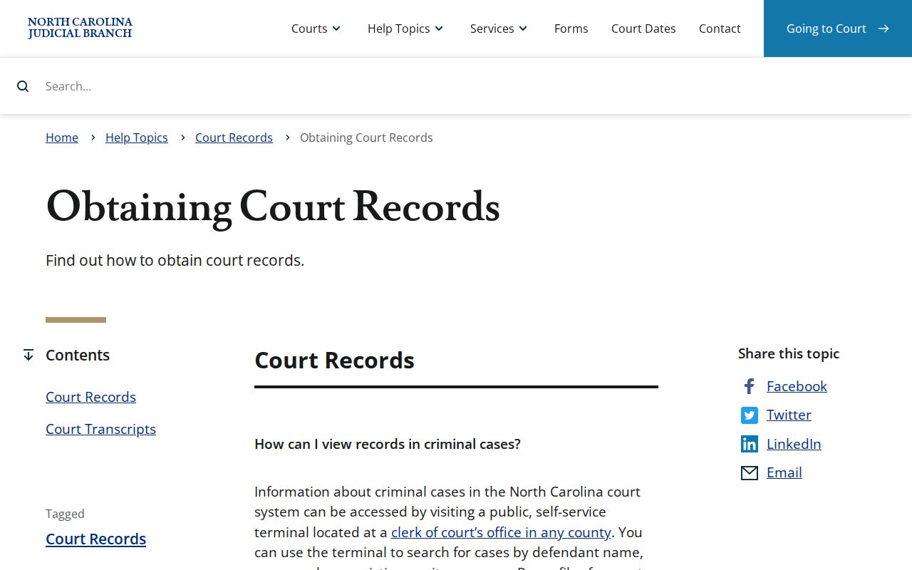 Greensboro court records access and clerk guidance