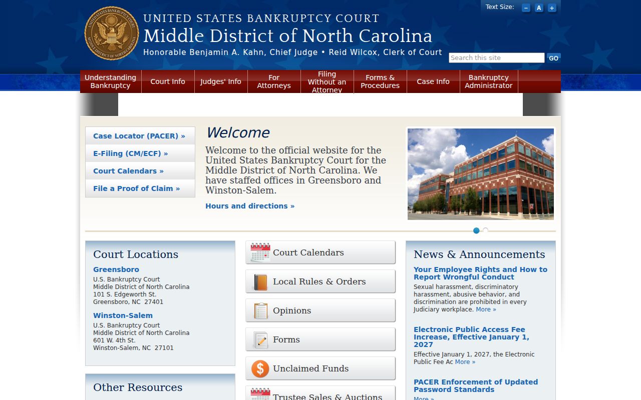 Guilford County court docket bankruptcy court record system distinction