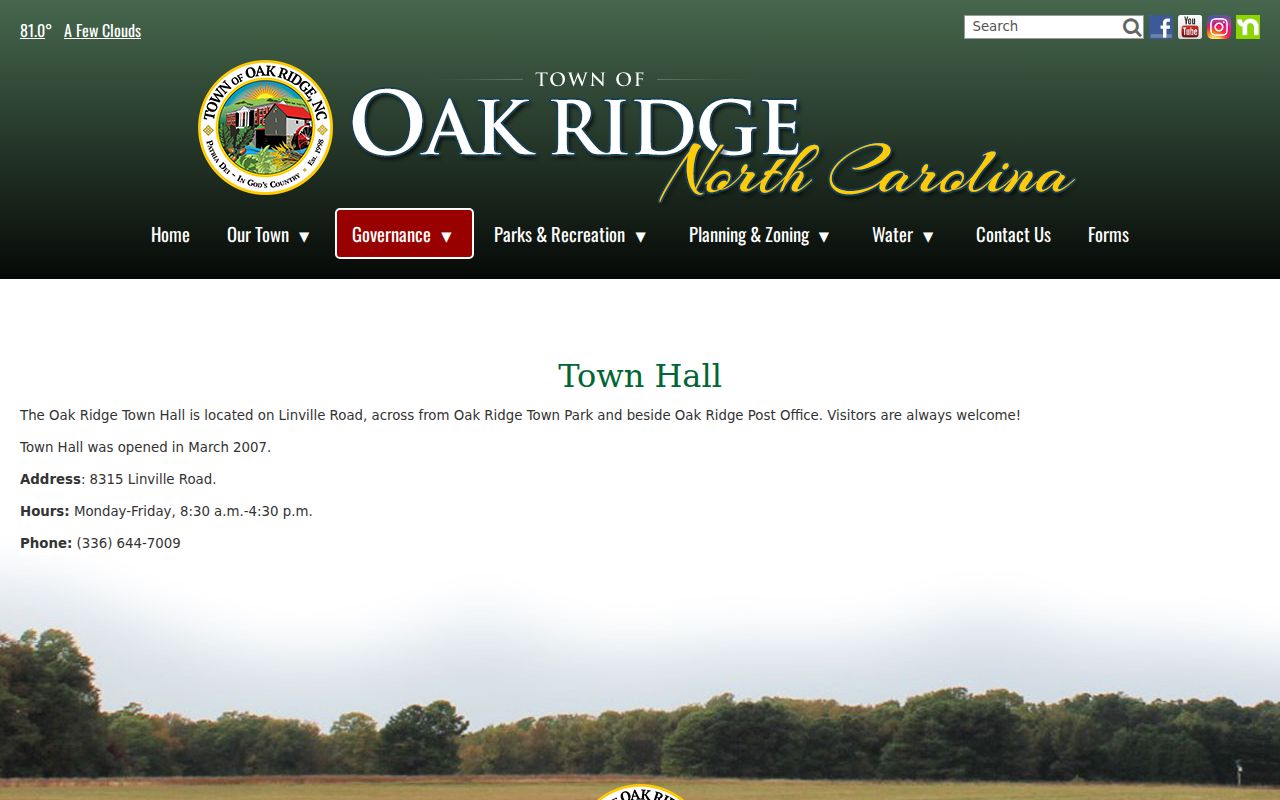 Oak Ridge town records distinct from Guilford court records